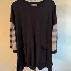 Alembika Black Tunic Top Oversized Medium